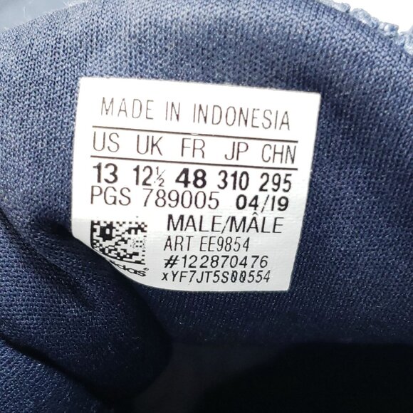 Adidas Mens Size 13 Cloudfoam Comfort Running Shoes Navy/White - Picture 9 of 9